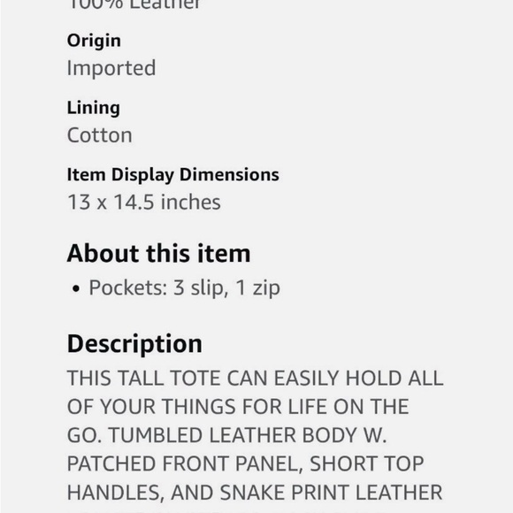 NWOT Leather Vince Camuto Tumbled Casia Tan Tote Large - Picture 3 of 4